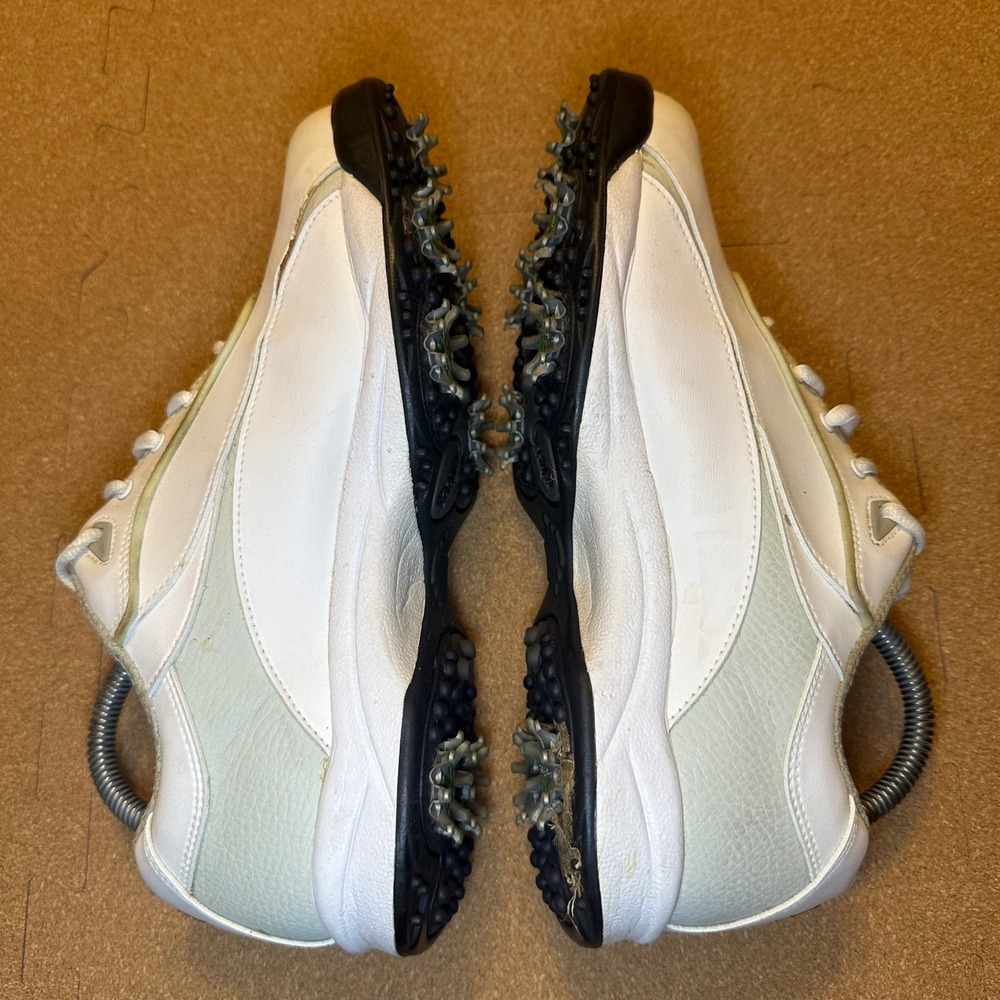 FootJoy GreenJoys Mens Golf Shoes White Grey Spiked 48744 Size 8.5 M - Picture 8 of 10